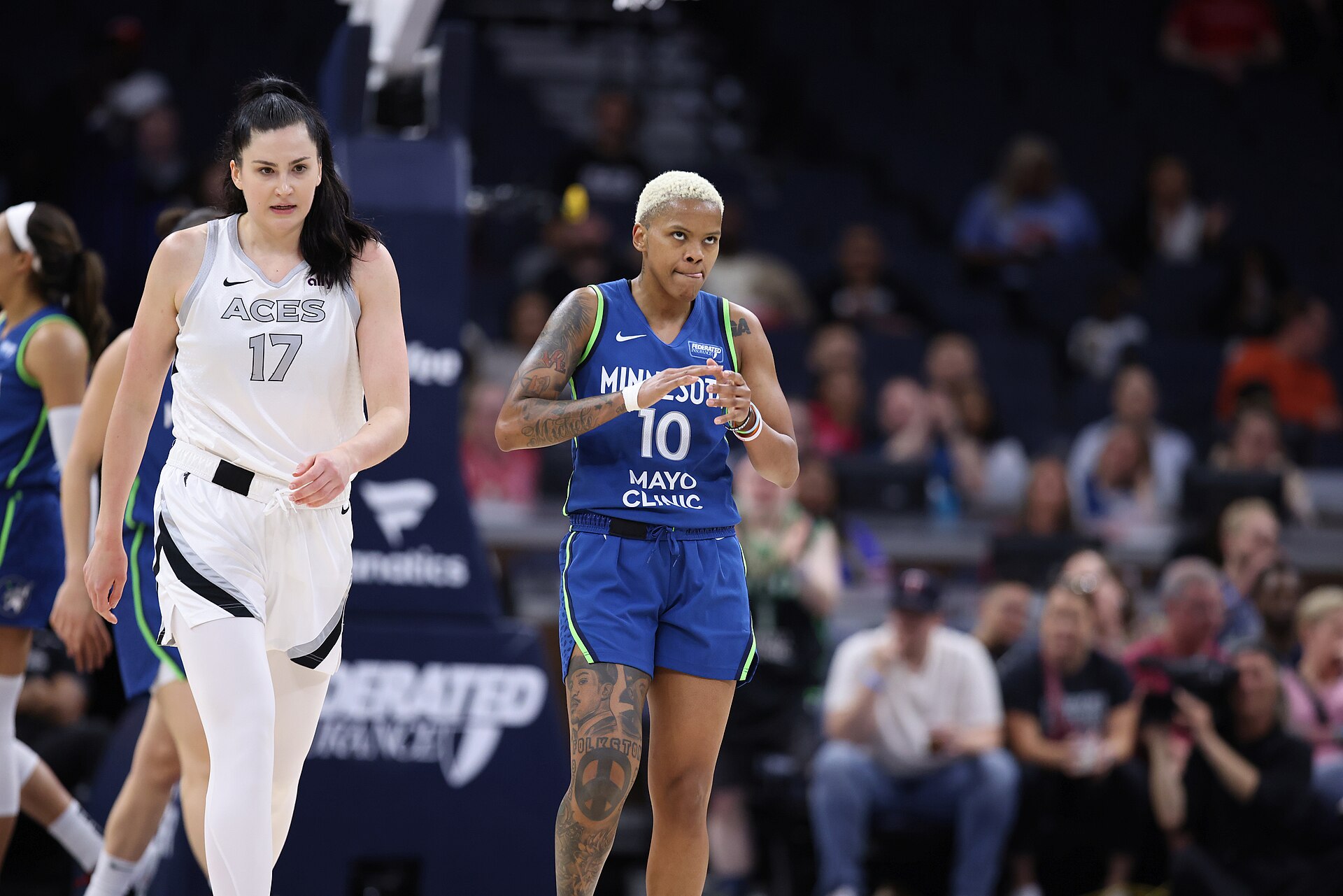 Las Vegas Aces in action at T-Mobile Arena
